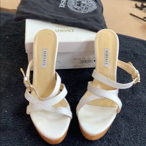Versace Sexy platform Wooden Crossover Sandel